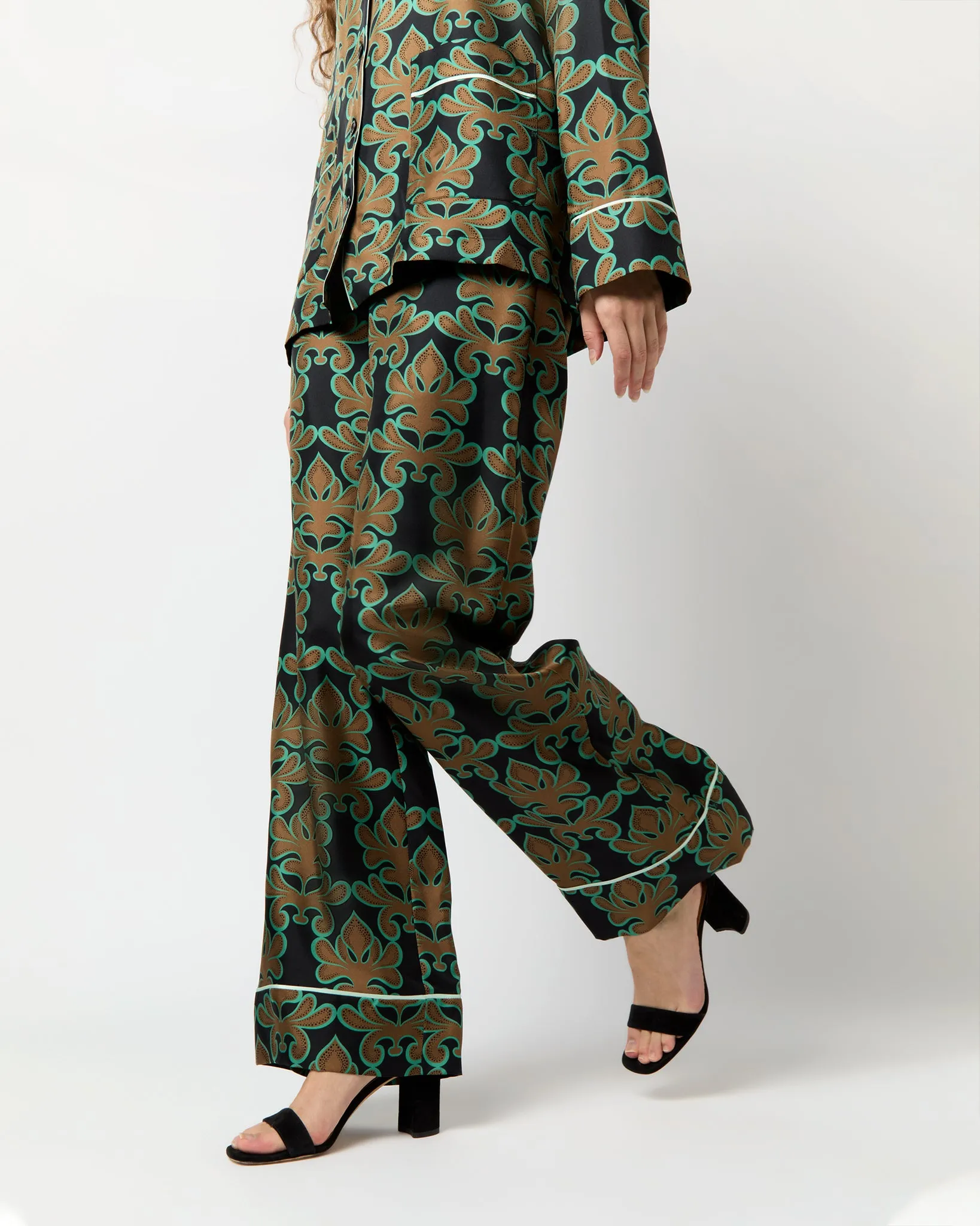 Pajama Pant in Herald Silk Twill