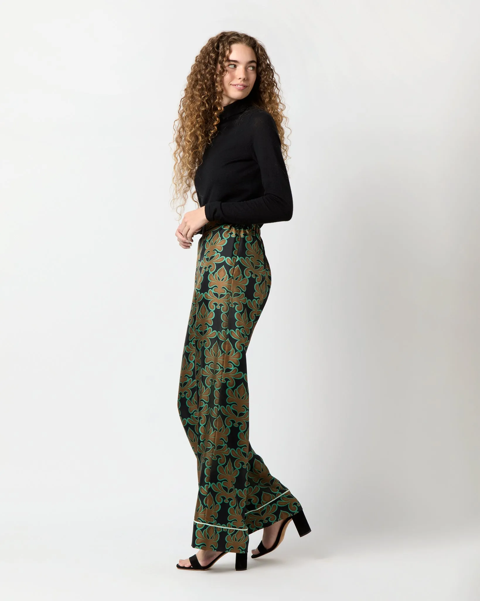 Pajama Pant in Herald Silk Twill