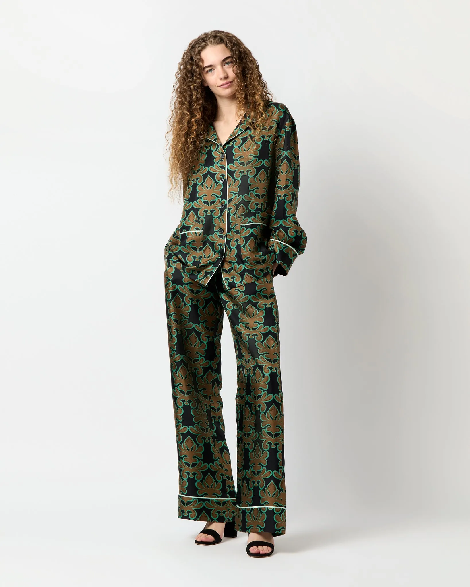 Pajama Pant in Herald Silk Twill