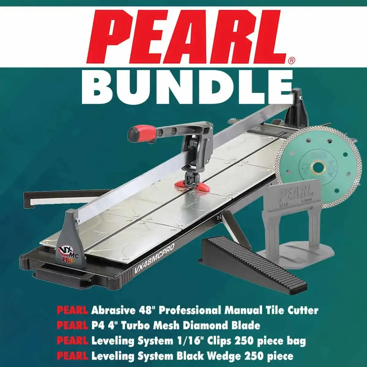 Pearl VX48MCPRO 48" Tile Cutter Bundle