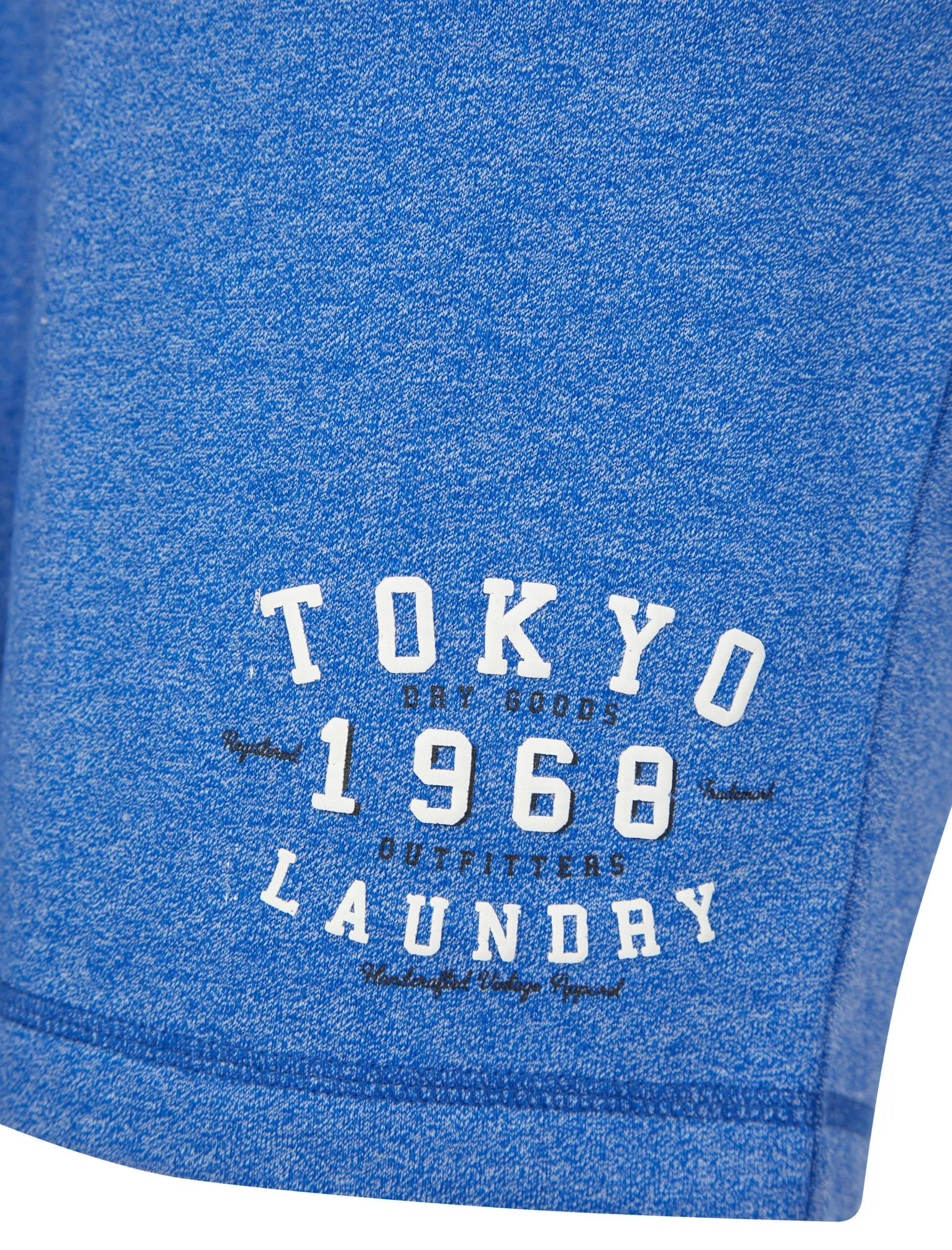 Prog Motif Brushback Fleece Grindle Jogger Shorts in Light Blue -Tokyo Laundry