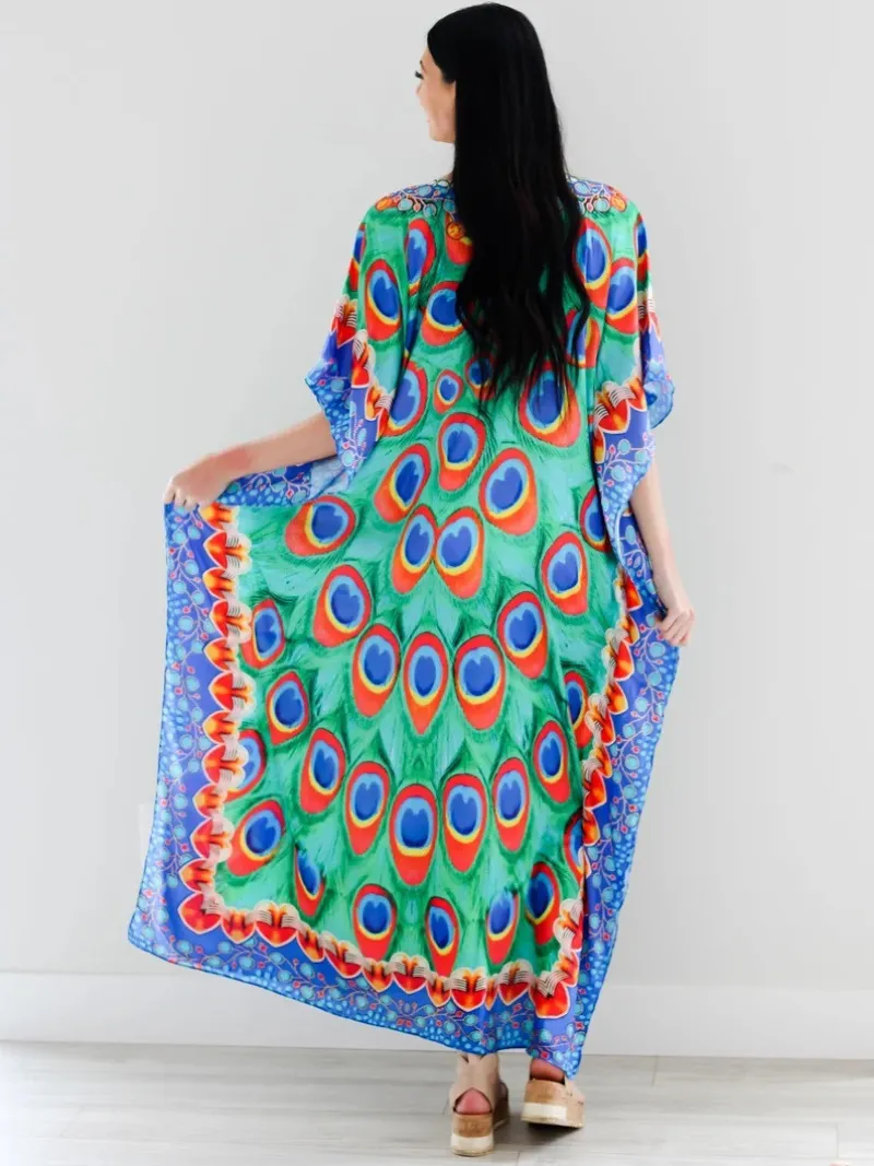 Pure Soul Polyester V-neck Kaftan Dress