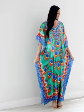 Pure Soul Polyester V-neck Kaftan Dress