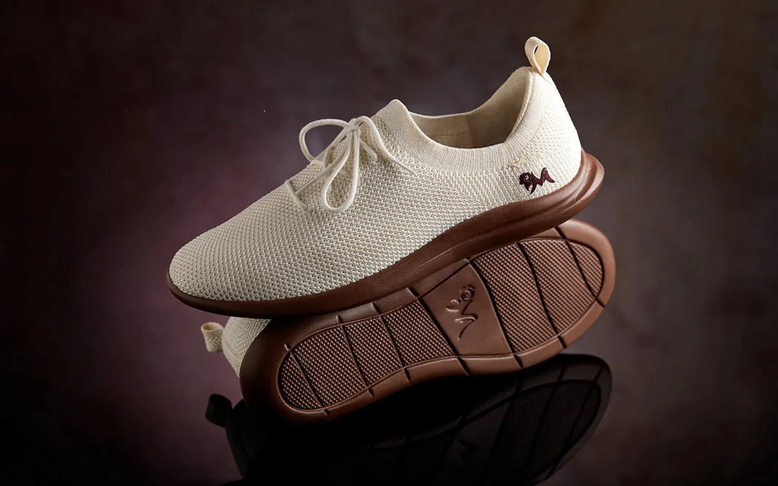 ReLive Knit Sneakers : Tusk Ivory / Brown Sole