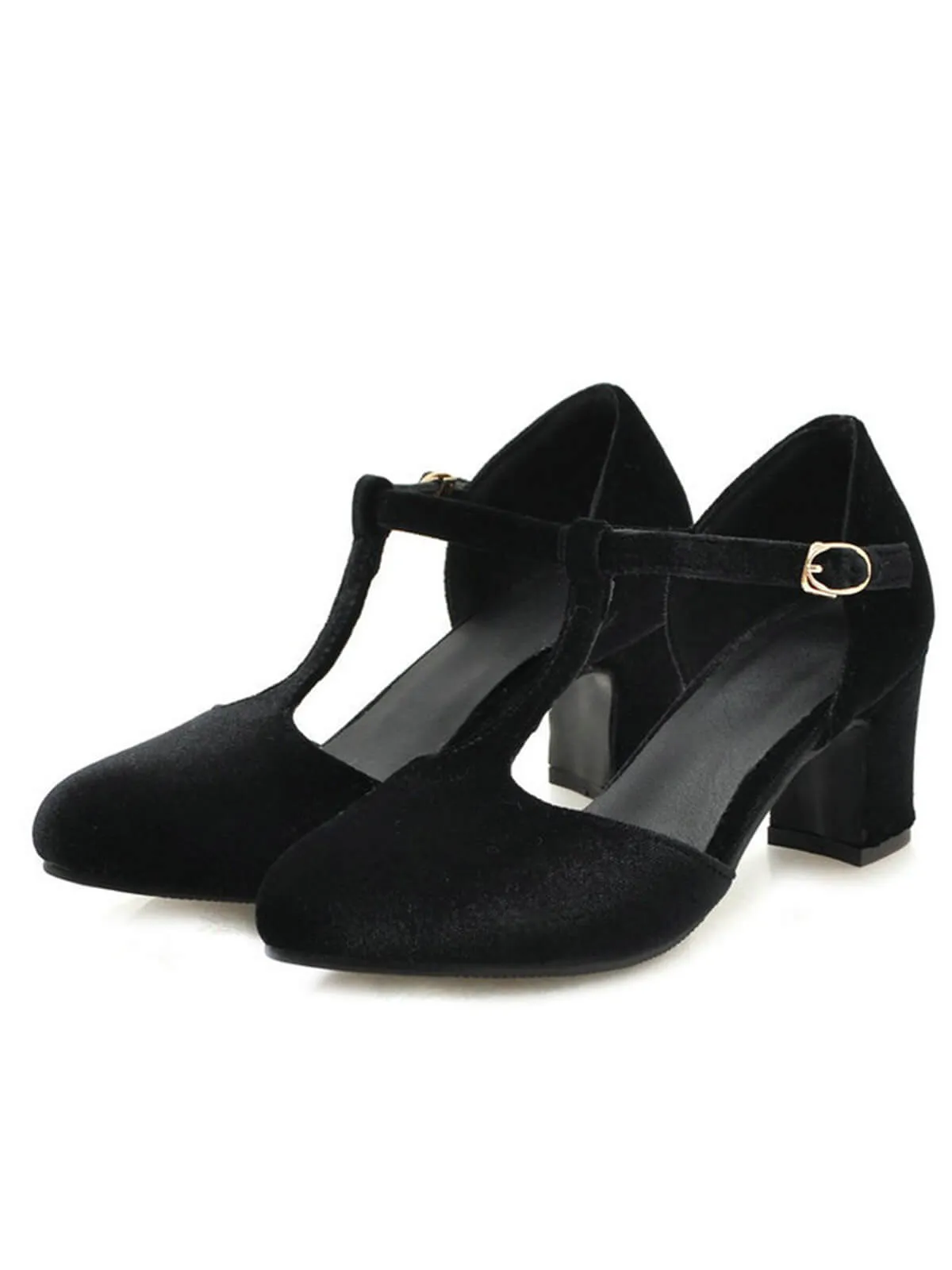 Retro T-Strap Mary Jane High Heel Shoes