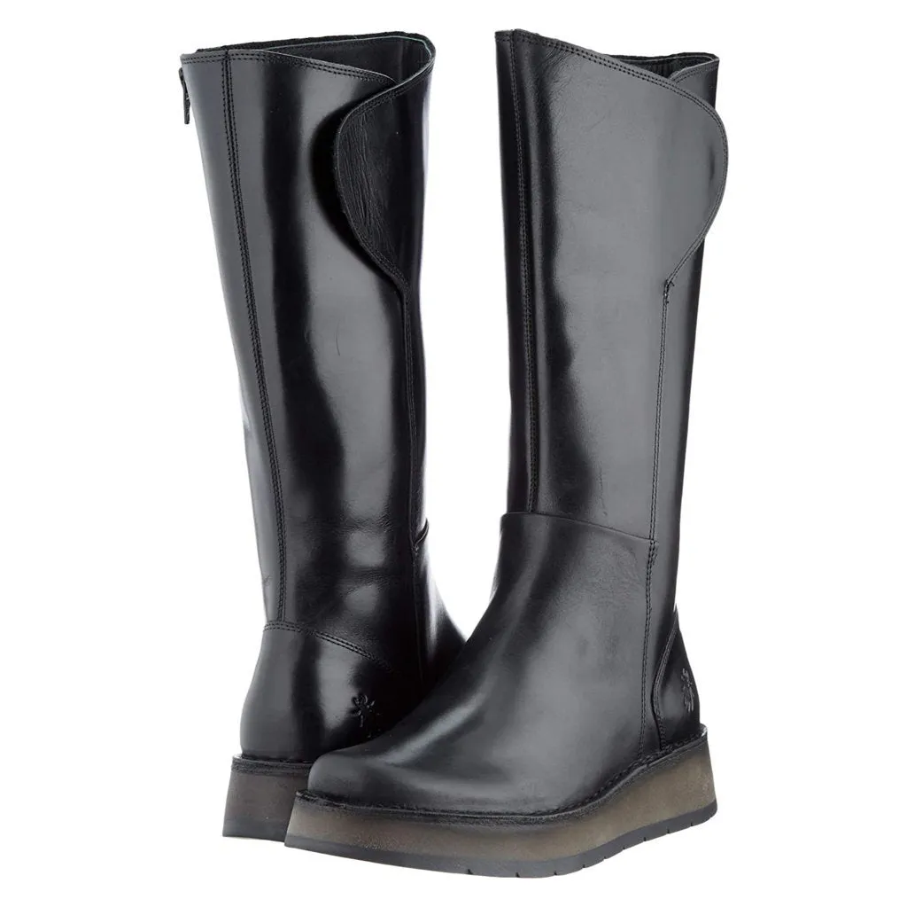 Rhea042Fly Rug Leather Women's Zip Up Mid Calf Boots