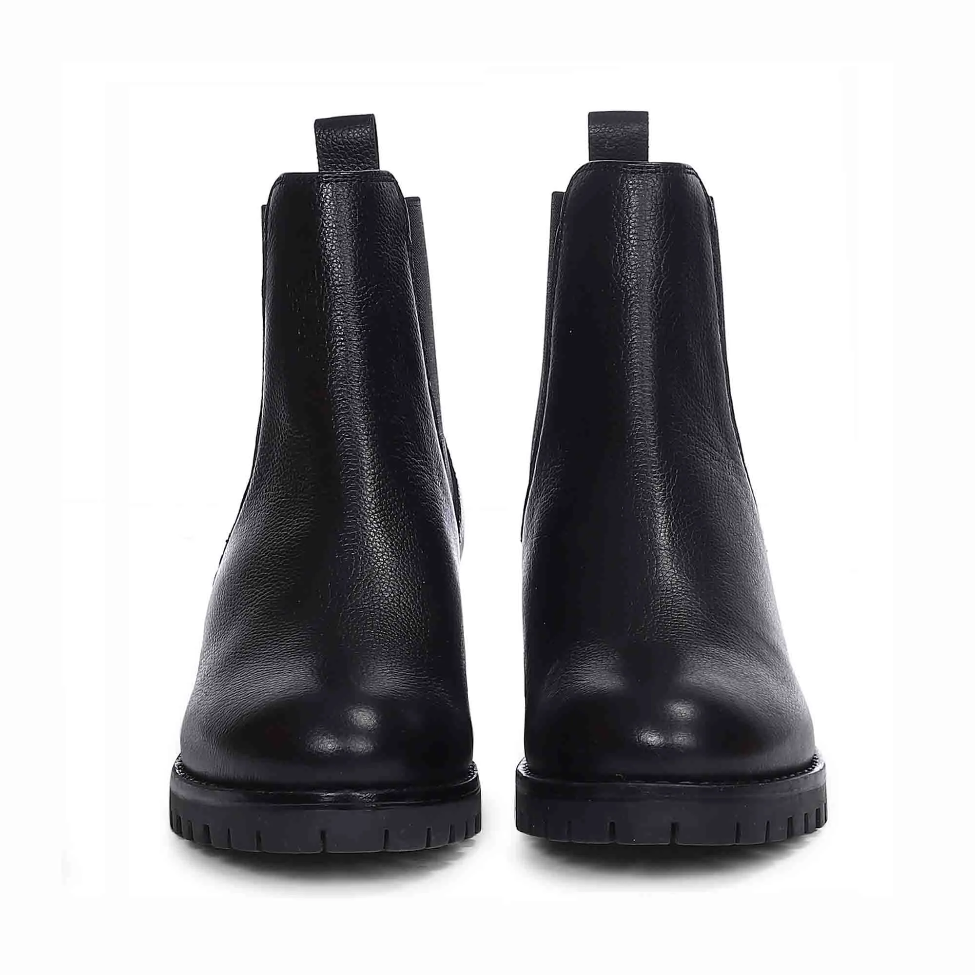 Saint Sophia Black Leather Ankle Boots