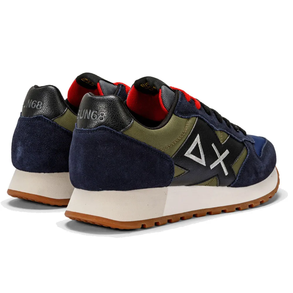 Scarpe Uomo Sun68 Sneakers Jaki Bicolor Dark Military - Navy Blue