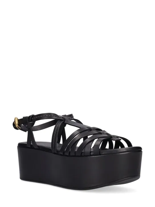 See By Chloé   60mm Ortiz leather wedges 