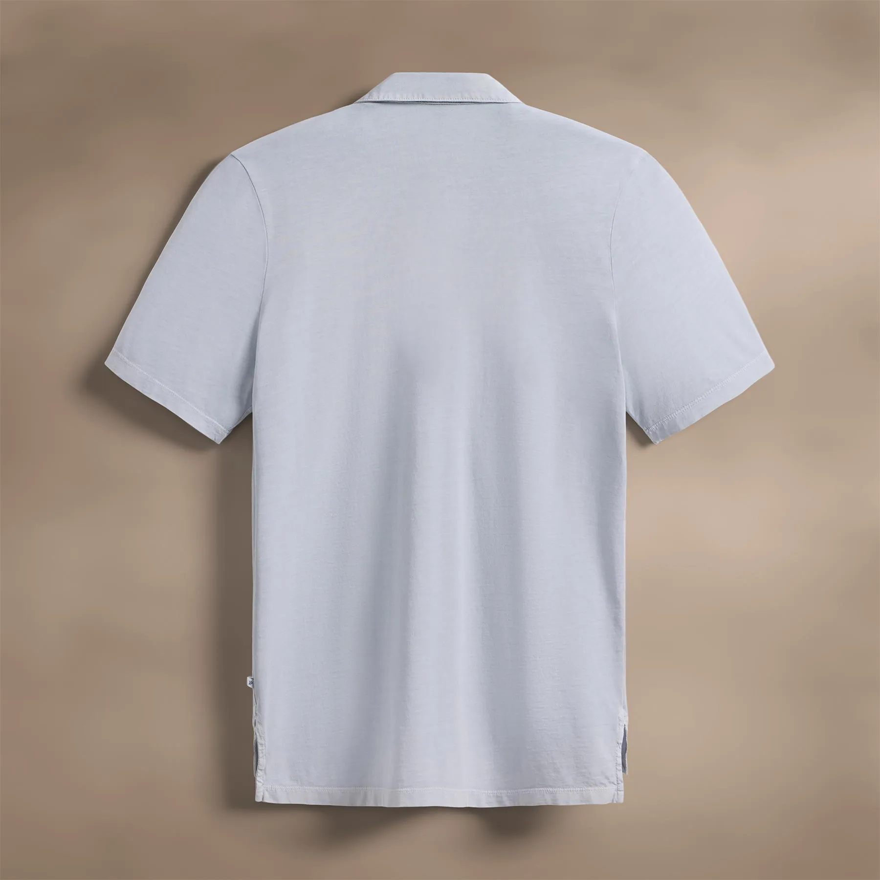 Sueded Jersey Polo - Grey Glacier Pigment