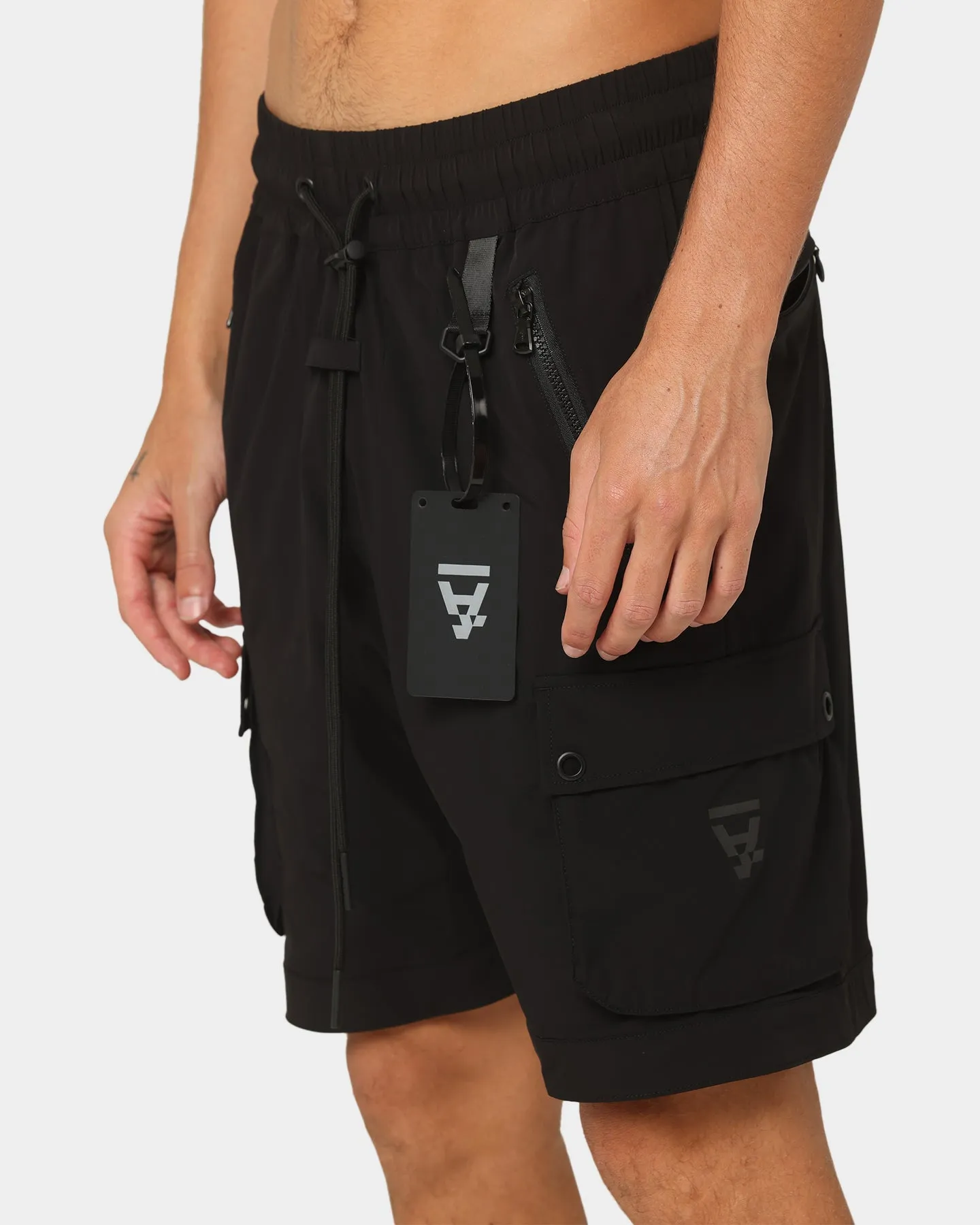 The Anti Order Reflective Man Made Cargo Shorts Black/Silver