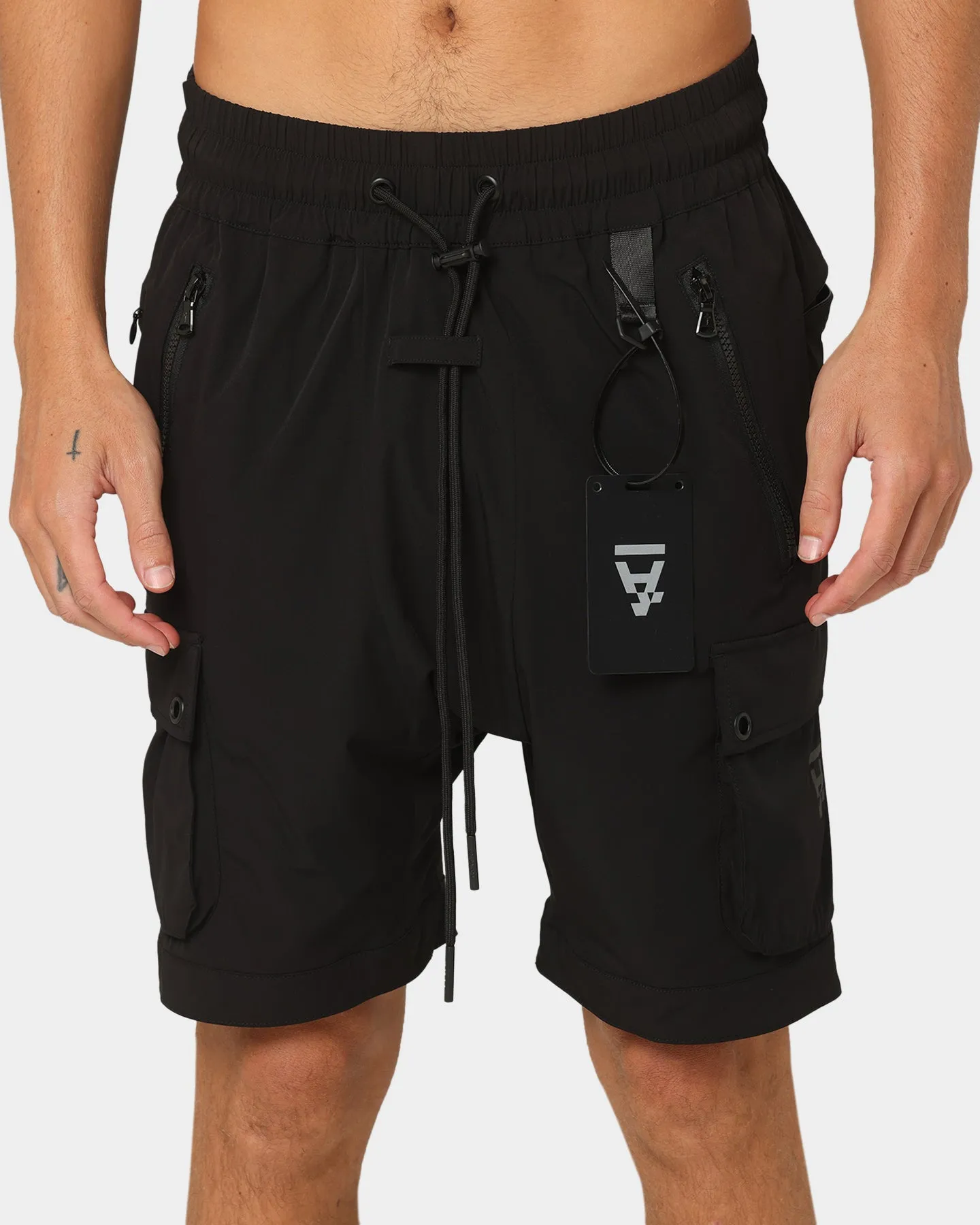 The Anti Order Reflective Man Made Cargo Shorts Black/Silver