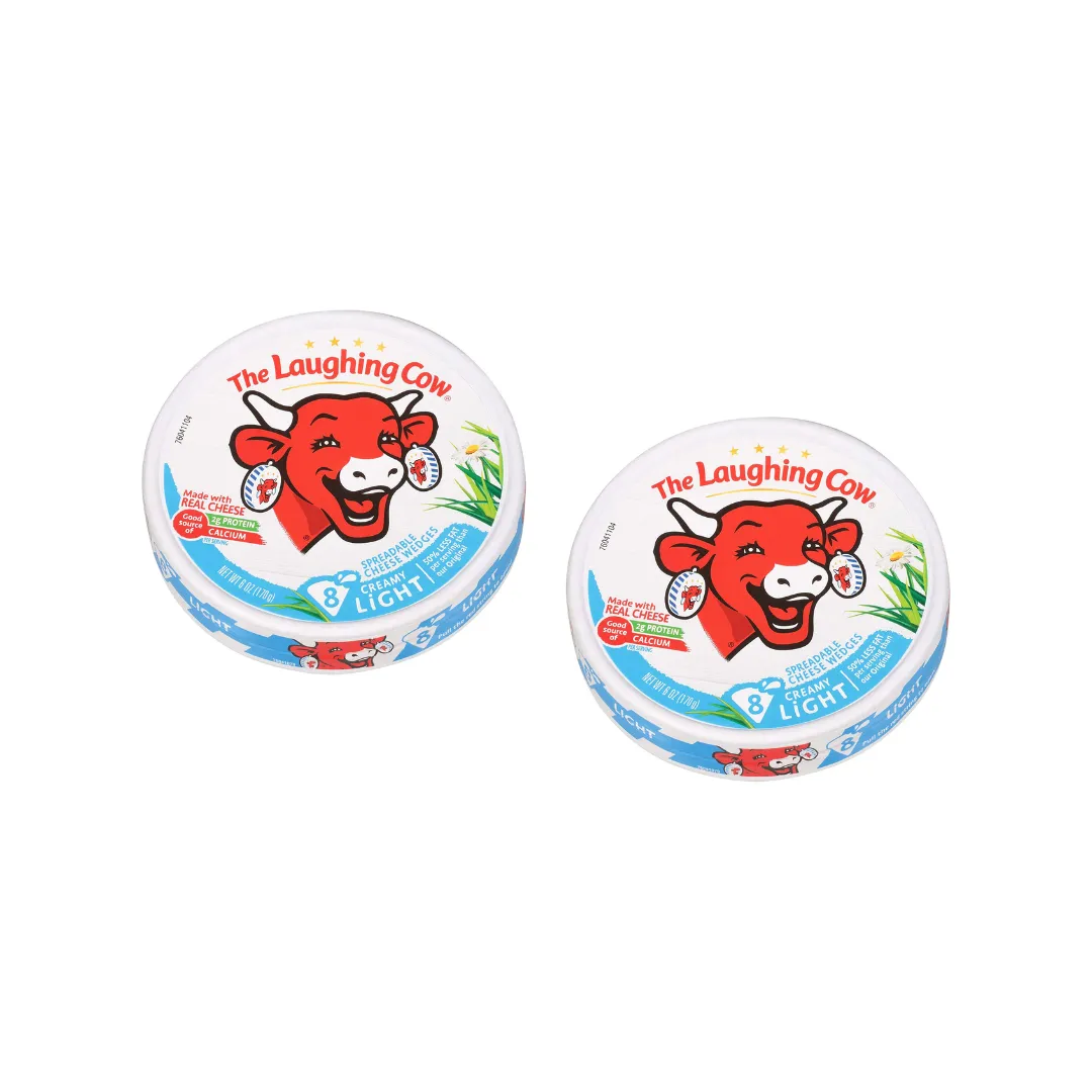 The Laughing Cow Spreadable Cheese Wedges: Light Creamy Swiss (Pack of 2)