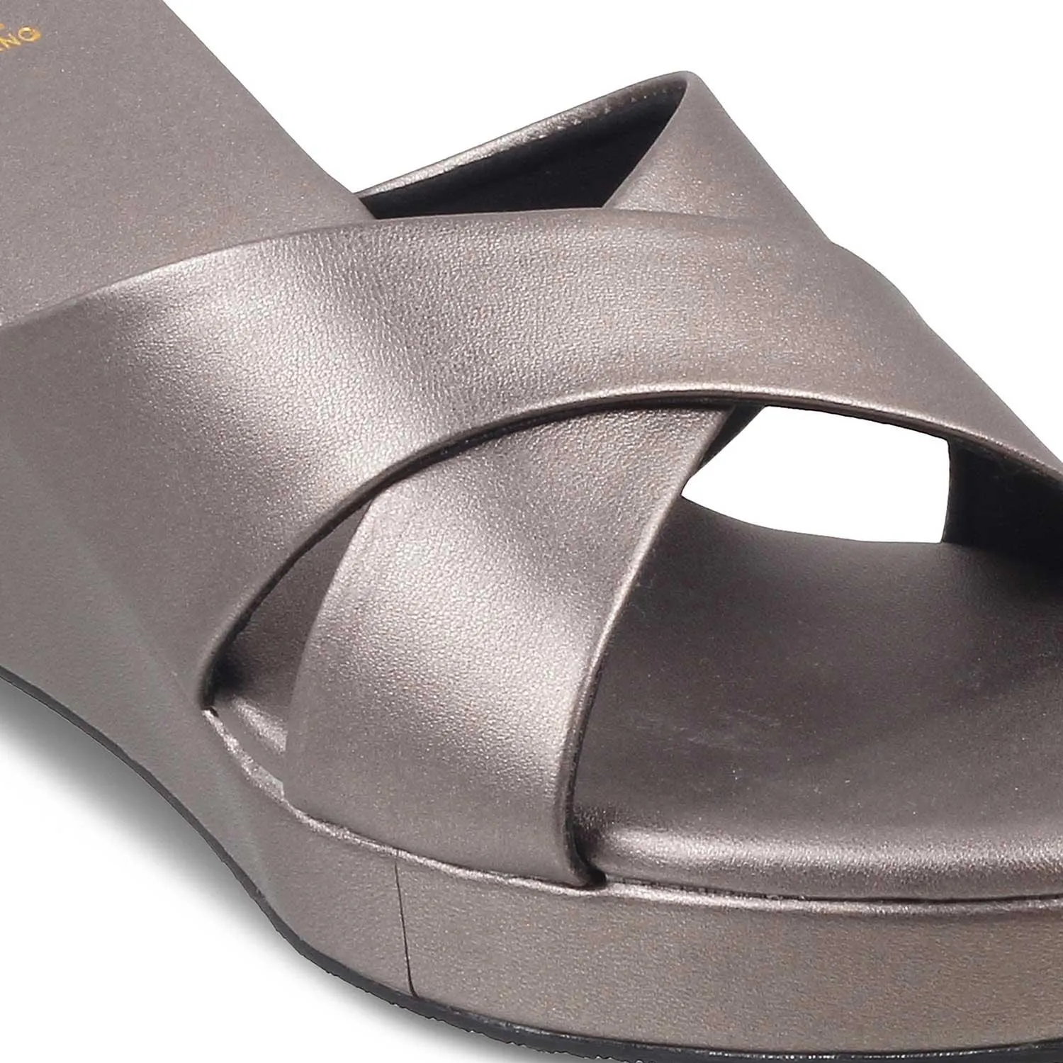 The Montpr Pewter Women's Dress Wedge Sandals Tresmode