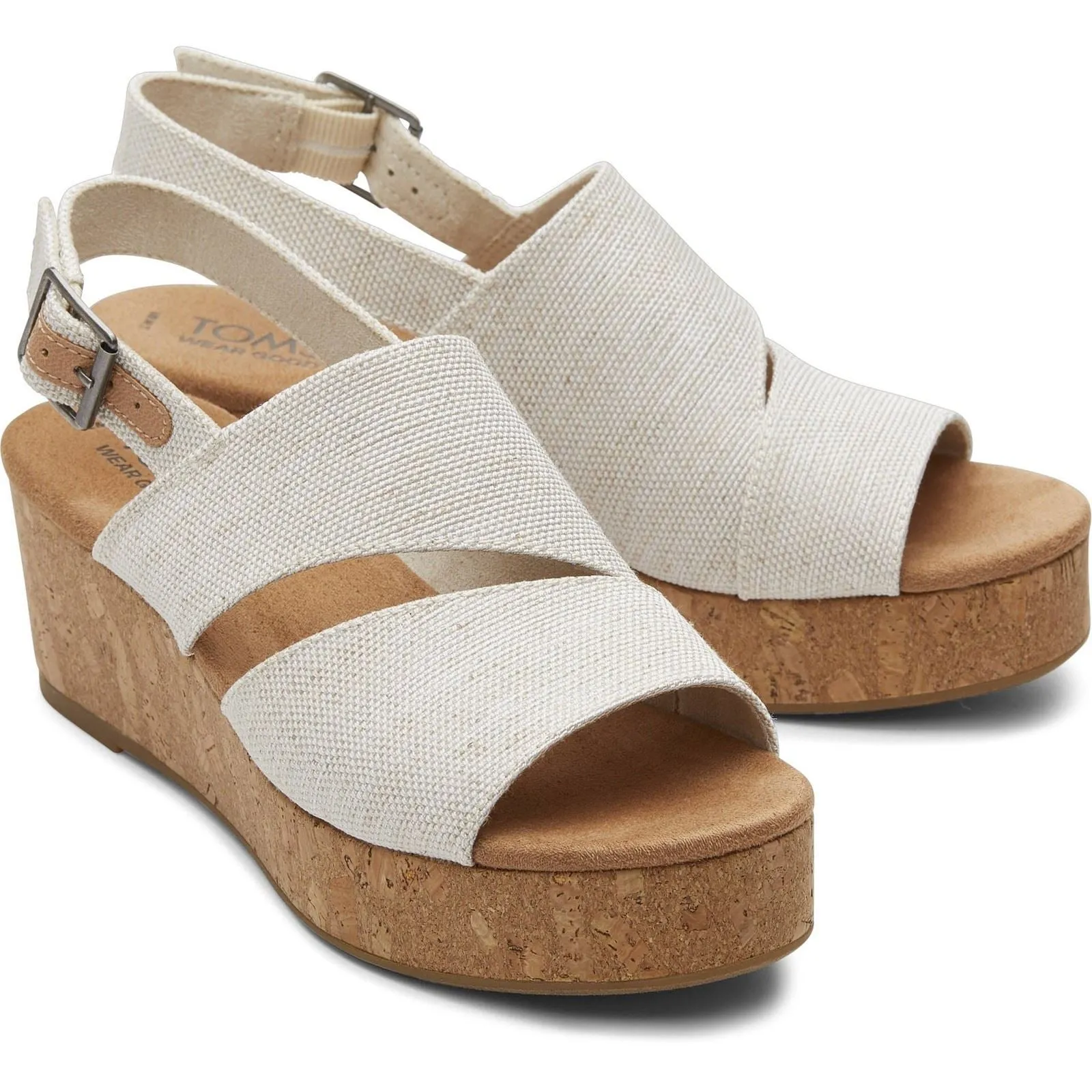 TOMS Claudine Nylon Women's Natural Wedges