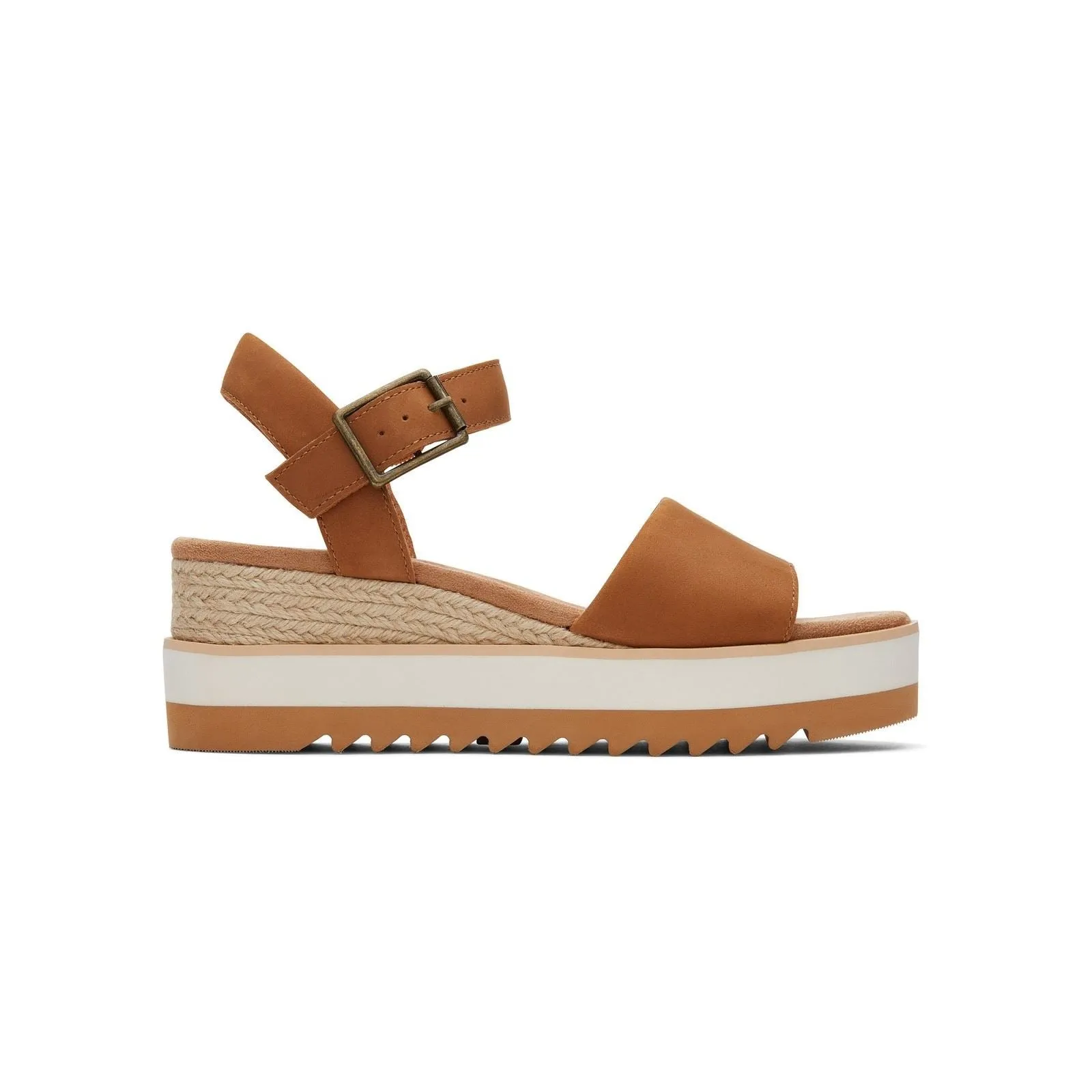 TOMS Diana Leather Women's Tan Wedges