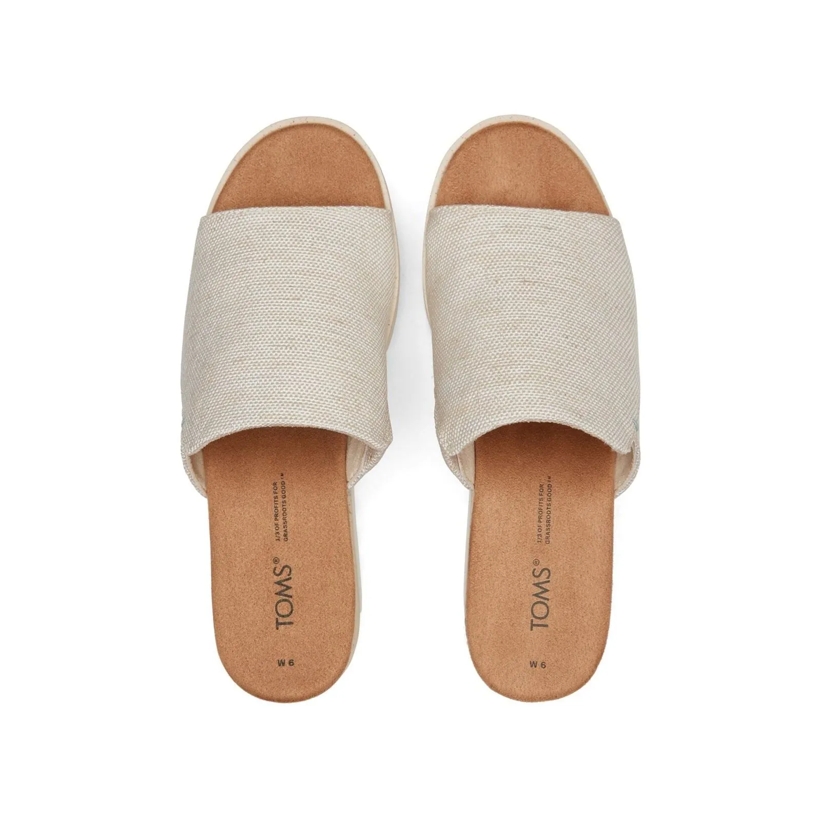 TOMS Diana Mule Nylon Women's Natural Wedges