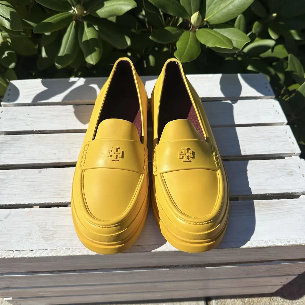 Tory Burch Classic Rubber Rain Loafers - Size 7