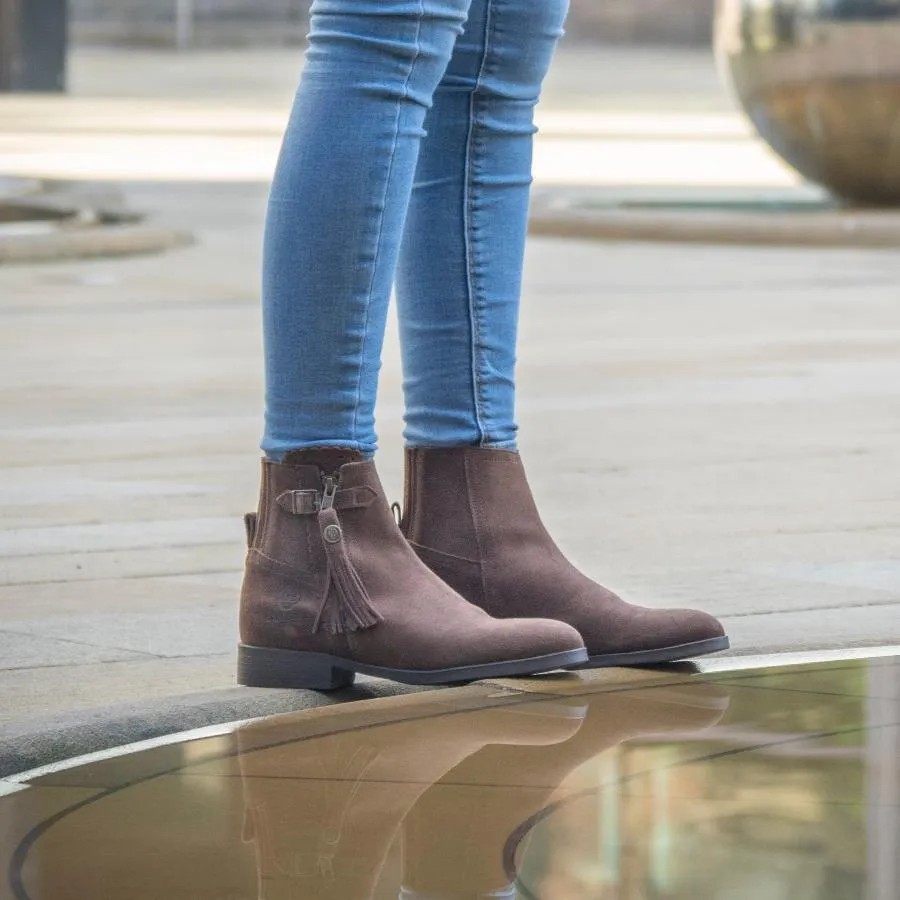 Valencia Suede Tassel Boots - Navy