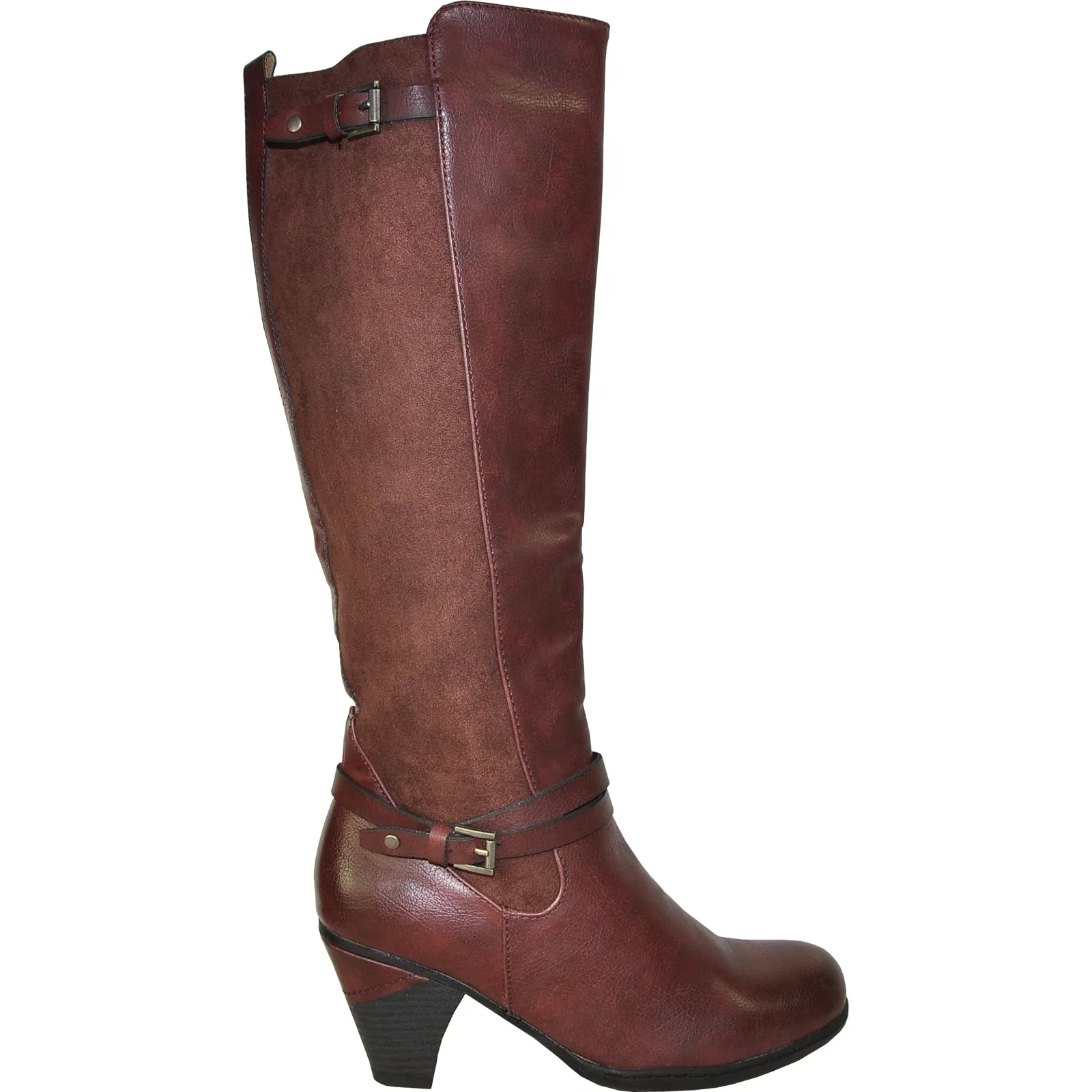 VANGELO Women Boot HF8422 Knee High Dress Bordo Red