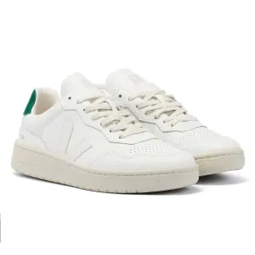 Veja V-90 Leather Men's White/Green Trainers