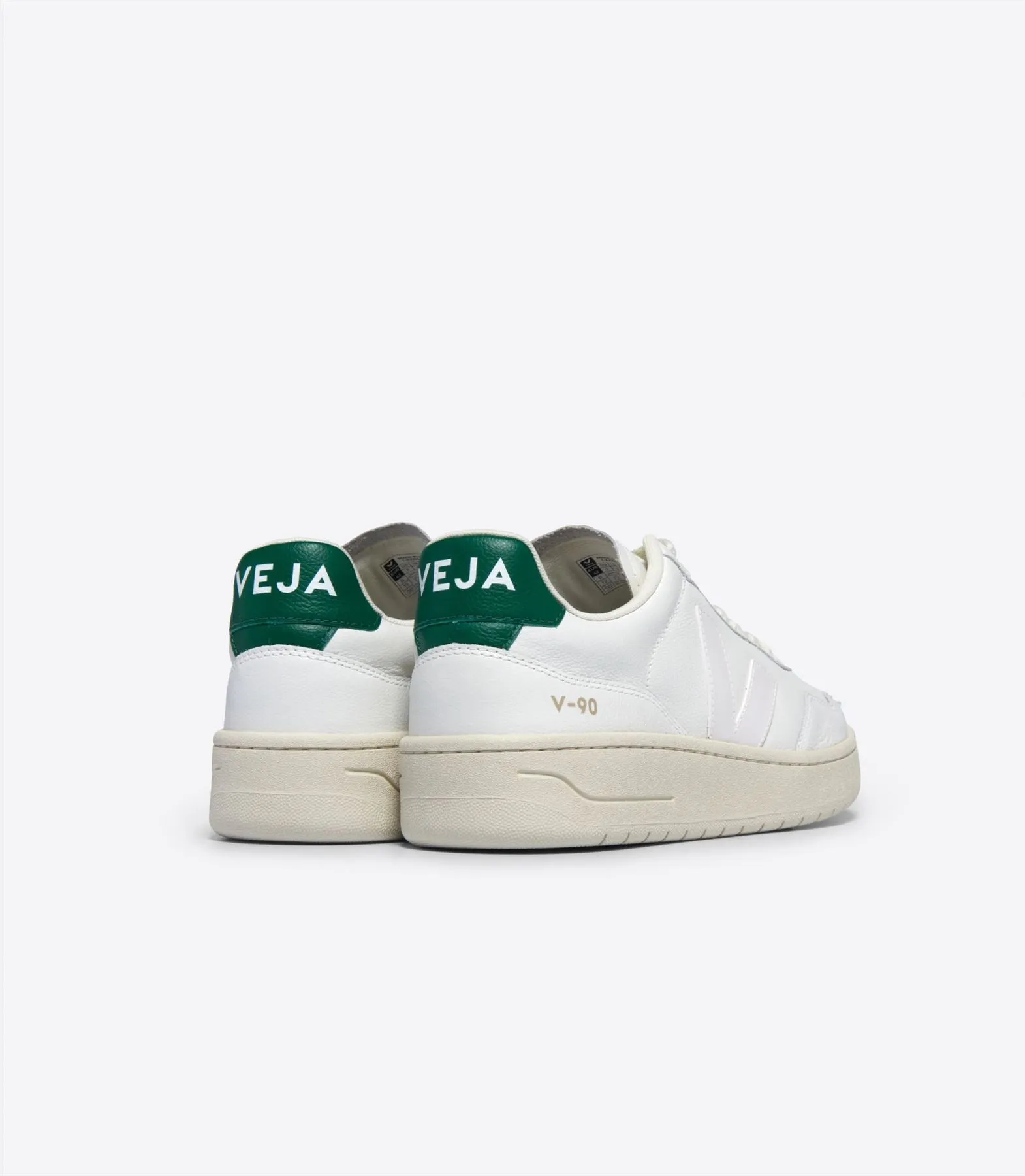 Veja V-90 Leather Men's White/Green Trainers