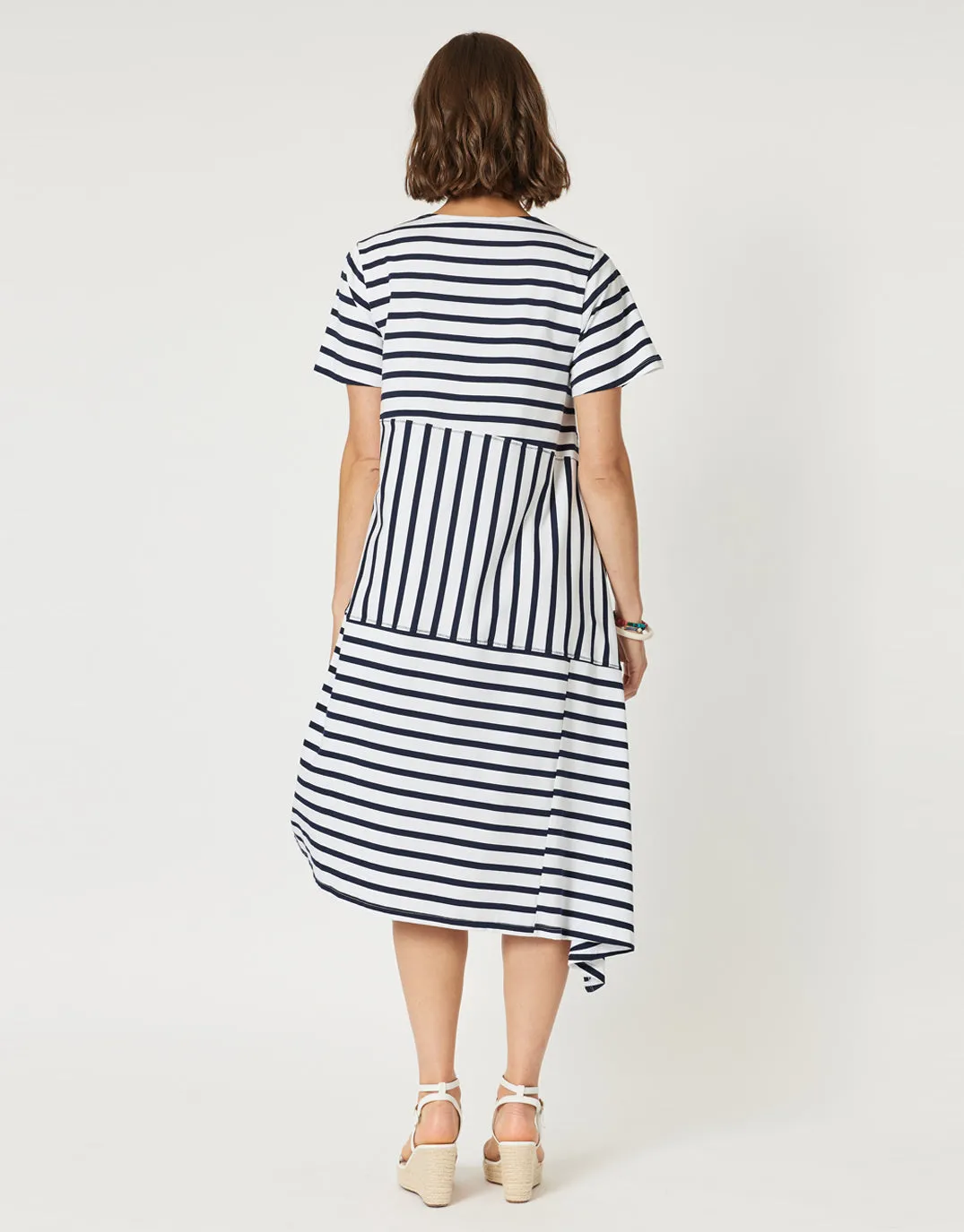 Vice Versa Dress - Navy/White