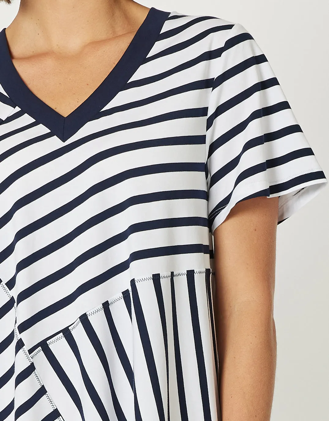 Vice Versa Dress - Navy/White