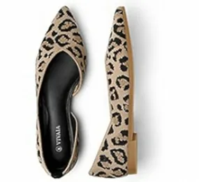 VIVAIA MELIA D'ORSAY CHEETAH FLAT SIZE 38.5