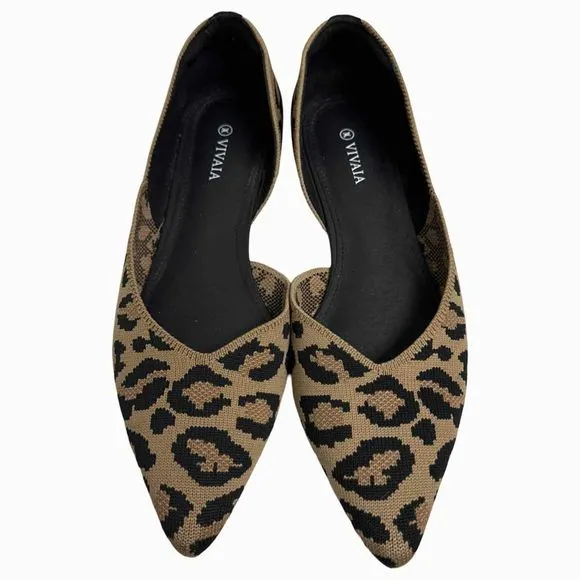 VIVAIA MELIA D'ORSAY CHEETAH FLAT SIZE 38.5