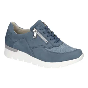 Waldlaufer 626K02 312 263 K-Ramona Denim Womens K Fitting Dual Lace and Zip Fastening Trainers