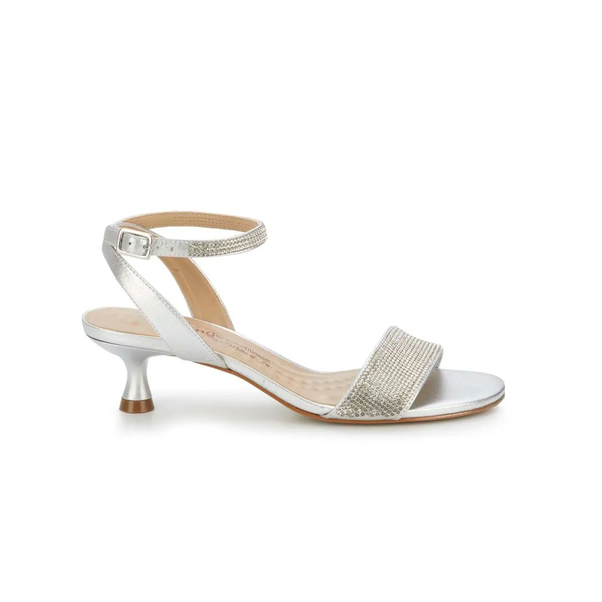 Walking Cradles Wc Leslie Women Dress Sandal In Silver Metallic Leather