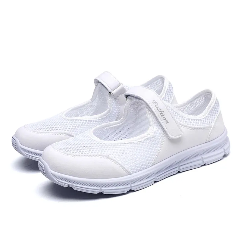 Women Shoes Breathable Vulcanized Shoes White ZapaWomen Sneakers Fashion Breathable Mesh Casual Walking Shoes Women Work Shoes