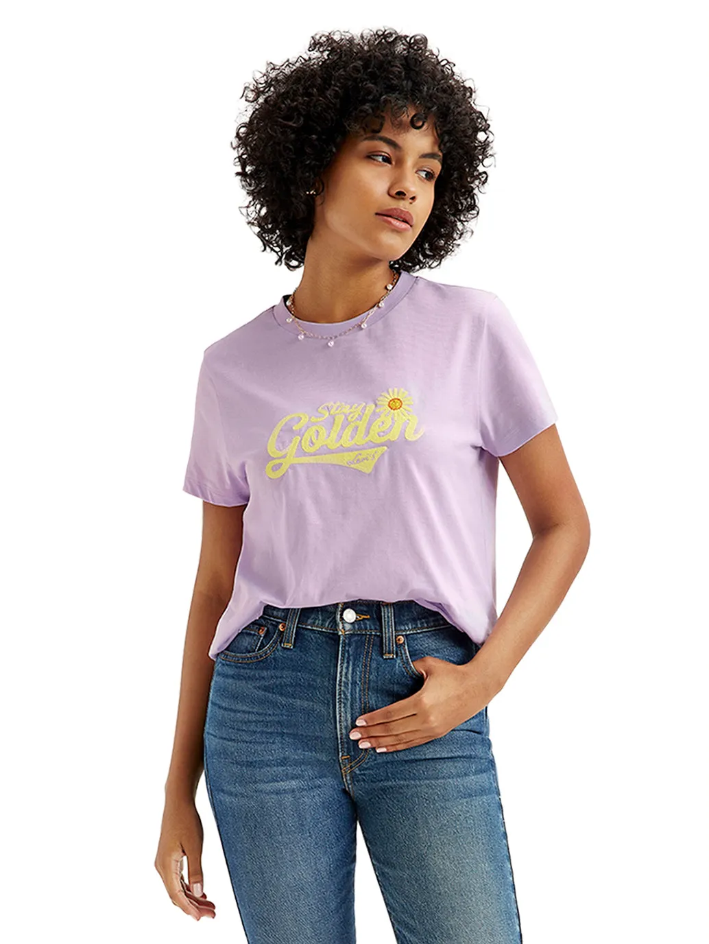 Women's Brand Logo Regular Fit Crop T-Shirt